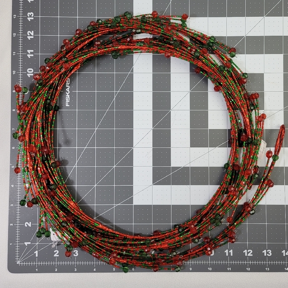 (2) Dillards Beaded Tree Garland - Red Green - Picture 8 of 10